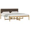vidaXL Letto con Testiera Rivestita Bianco lavato e taupe 180 x 200 cm