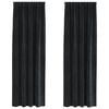 vidaXL Tende oscuranti 2 pz Nero 140 x 245 cm Velluto