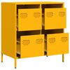 vidaXL Credenza Giallo Senape 68x39x73,5 cm Acciaio Laminato a Freddo