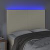vidaXL Testiera a LED Crema 144x5x118/128 cm in Similpelle