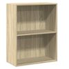 vidaXL Libreria 2 Ripiani Rovere Sonoma 60x30x76,5cm Legno Multistrato