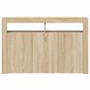 vidaXL Credenza con Luci LED Rovere Sonoma 115,5x30x75 cm