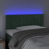 vidaXL Testiera a LED Verde scuro 90x5x78/88 cm in Similpelle