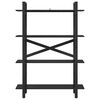 vidaXL Libreria Rovere Nero 100 x 33,5 x 140 cm Legno multistrato
