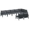 vidaXL Set Divano da Giardino 8 pz Nero Acciaio