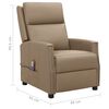 vidaXL Poltrona Alzapersona Cappuccino Similpelle