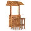 vidaXL Set da Bar per Giardino 3 pz in Legno Massello di Acacia