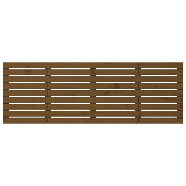 vidaXL Testiera da Parete Ambra 206x3x63 cm in Legno Massello di Pino