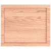 vidaXL Piano Bagno Marrone 60x50x(2-6) cm Legno Massello Trattato