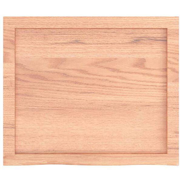 vidaXL Piano Bagno Marrone 60x50x(2-6) cm Legno Massello Trattato
