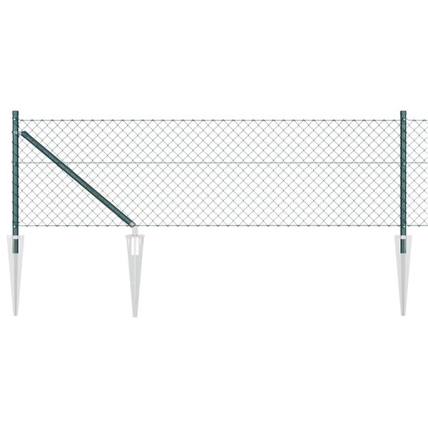vidaXL Palo della recinzione Verde 25 x 0,4 m (rete 60 x 60 mm)