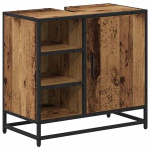 vidaXL Mobile da Bagno Legno vecchio 65 x 33 x 60 cm