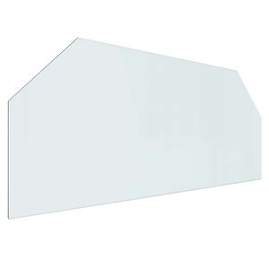 vidaXL Piastra in vetro per camino Trasparente 120 x 50 cm Vetro
