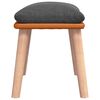 vidaXL Sgabello Grigio Scuro 45x29,5x35 cm in Tessuto e Similpelle