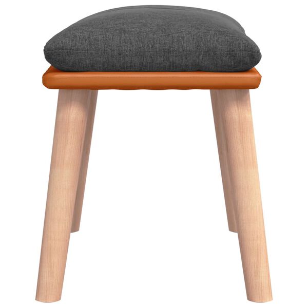 vidaXL Sgabello Grigio Scuro 45x29,5x35 cm in Tessuto e Similpelle