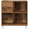 vidaXL Mobile porta vinili Legno vecchio 85 x 38 x 89 cm
