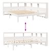 vidaXL Letto Libreria senza Materasso Bianco 140x190 cm Legno di Pino