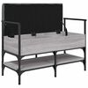 vidaXL Panca Porta Scarpe Grigio Sonoma 85,5x42x57,5 cm