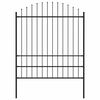 vidaXL Recinzione Giardino Woerden con Punta a Lancia 170x200 cm Nero