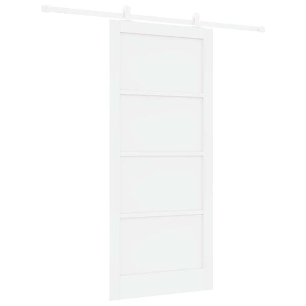 vidaXL Porta scorrevole ORKDAL Bianco 93 x 211 cm Pino massello