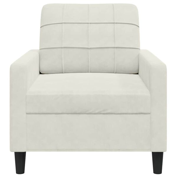 vidaXL Poltrona Crema 60 cm Velluto