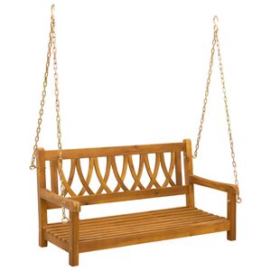 vidaXL Panchina Altalena da Giardino Naturale 110 x 56 x 58 cm