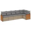 vidaXL Set Divano da Giardino 6 pz con Cuscini Beige in Polyrattan