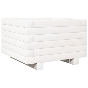 vidaXL Fioriera da Giardino Bianca 40x40x26,5cm Legno Massello di Pino