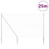 vidaXL Palo della recinzione Argento 25 x 1,5 m (25 x 25 mm rete)