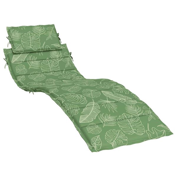 vidaXL Cuscino per Lettino con Motivo a Foglie in Tessuto Oxford