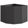 vidaXL Vaso d'angolo Nero 60 x 60 x 50 cm Acciaio