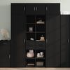vidaXL Credenza Nera 70x42,5x185 cm in Legno Multistrato