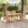 vidaXL Set Pranzo da Giardino 5pz Legno Massello di Acacia e Textilene