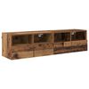 vidaXL Mobiletti TV da Parete 2 pcs Legno vecchio 60 x 30 x 30 cm