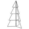 vidaXL Albero di Natale in metallo KUOPIO 100 cm Acciaio Nero
