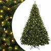 vidaXL Albero di Natale Artificiale con Rami Pieghevoli 240 cm 600 LED