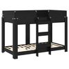vidaXL Letto a Castello per Bambini Rovere Nero 80 x 160 cm