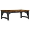 vidaXL Supporto per Monitor Rovere Fumo 37x23x14cm Legno Multistrato