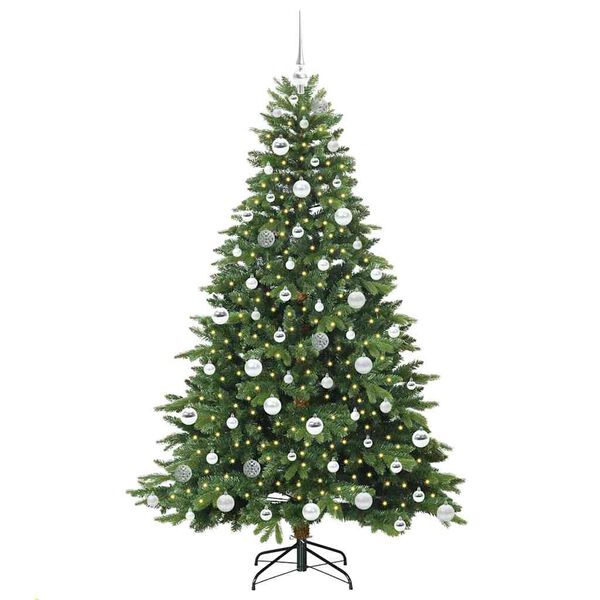 vidaXL Albero di Natale artificiale con 300 LED Verde 180 cm PE e PVC