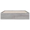 vidaXL Giroletto Cassetti Grigio Sonoma 120x200 cm Legno Multistrato