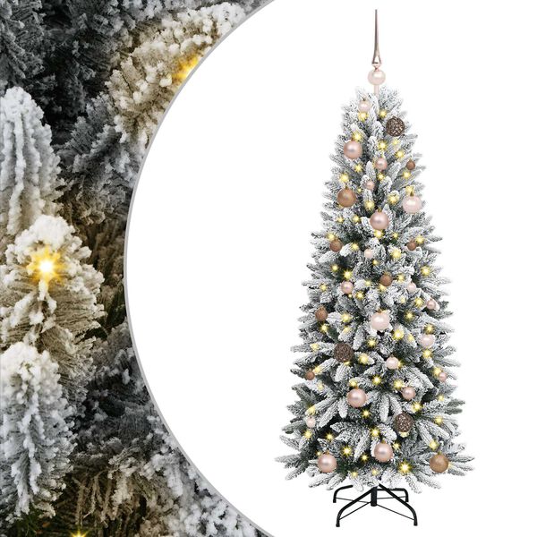 vidaXL Albero di Natale artificiale con 150 LED Bianco 150 cm