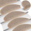 vidaXL Tappeti Adesivi Scale Aspetto Sisal 30pz 56x17x3cm Beige Chiaro