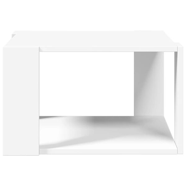 vidaXL Tavolino da caffè bianco 51,5x51,5x30 cm in legno ingegnerizzato
