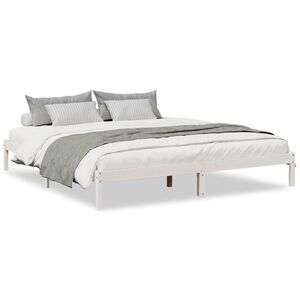 vidaXL Letto Extra Lungo senza Materasso Bianco 200x220 cm in Pino