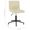 vidaXL Sedie da Pranzo Girevoli 2 pz Crema in Velluto