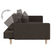 vidaXL Divano Letto a 2 Posti con 2 Cuscini Marrone Scuro in Tessuto