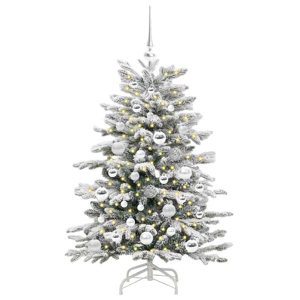 vidaXL Albero di Natale Artificiale con Rami Pieghevoli Bianco 120 cm