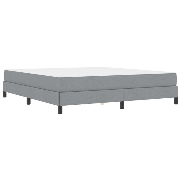 vidaXL Letto a molle con materasso Grigio chiaro 180 x 200 cm Tessuto