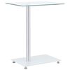 vidaXL Tavolino Laterale a U Trasparente 45x30x58cm in Vetro Temperato