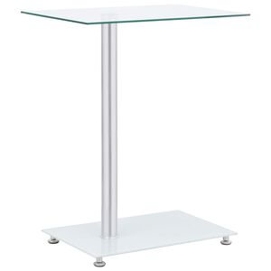 vidaXL Tavolino Laterale a U Trasparente 45x30x58cm in Vetro Temperato